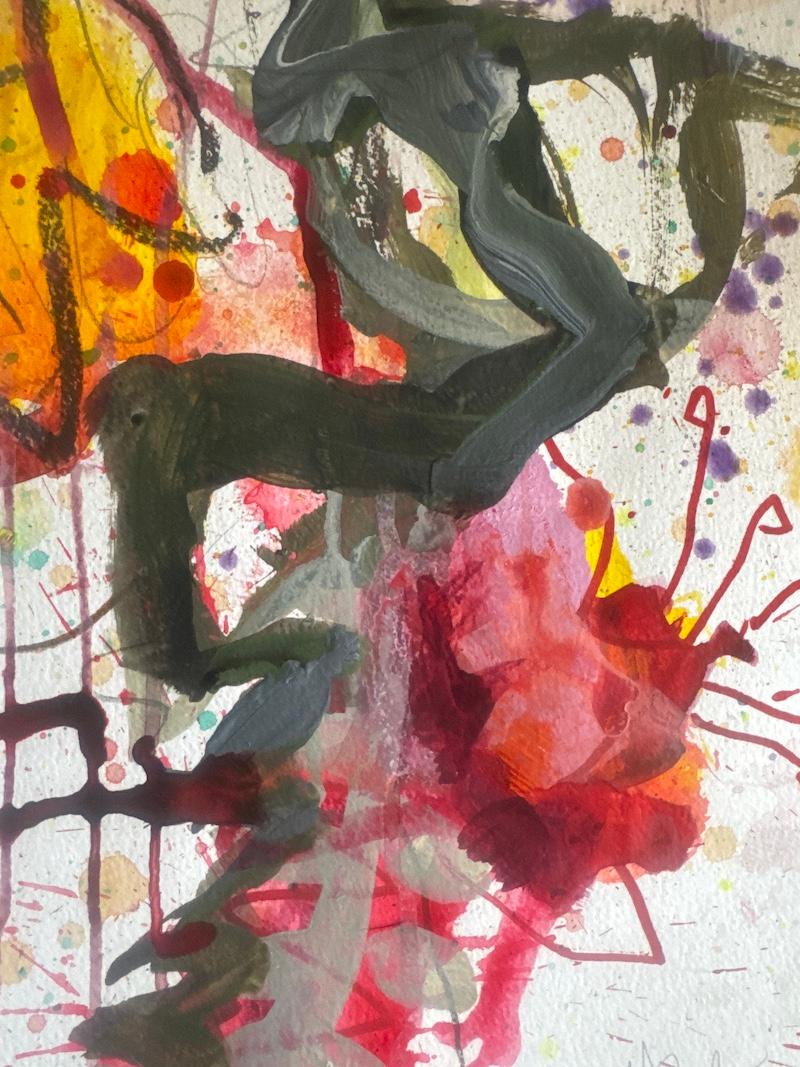 Dahlienserie 2/4, Originalgemälde, floral, zeitgenössisch im Angebot 3