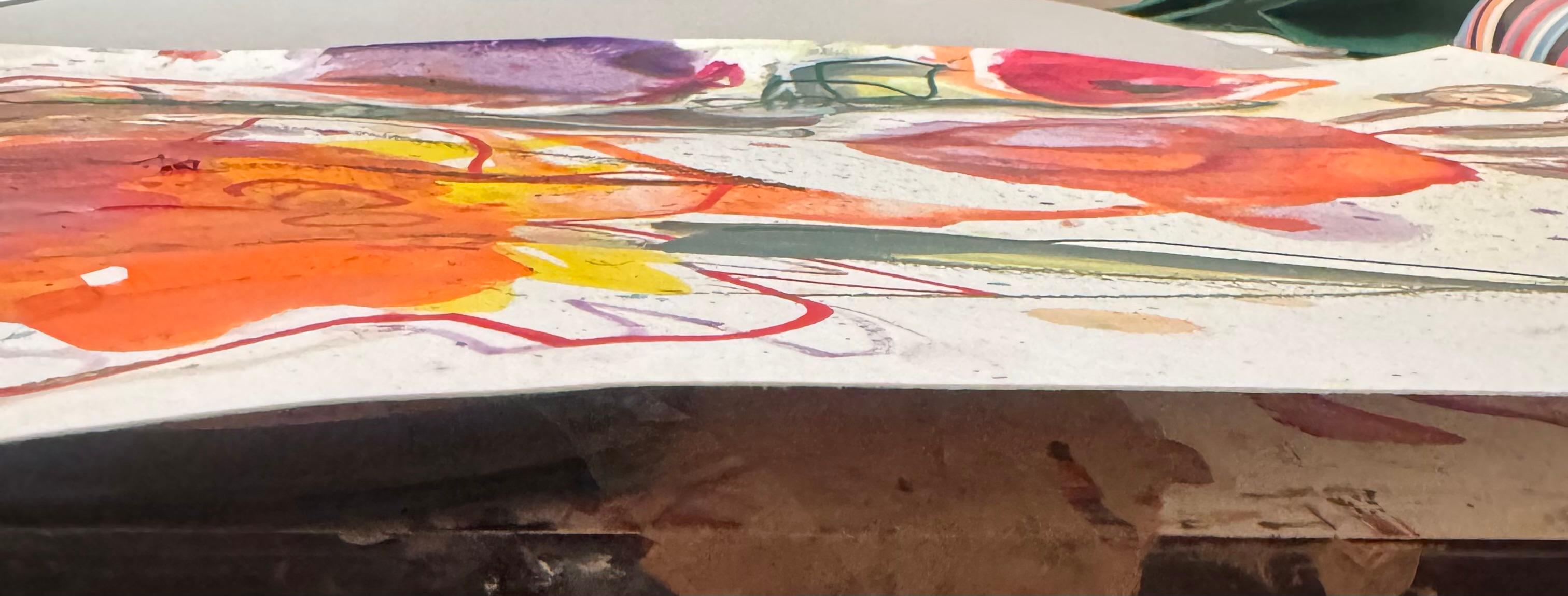 Dahlienserie, Originalgemälde, floral, zeitgenössisch im Angebot 1