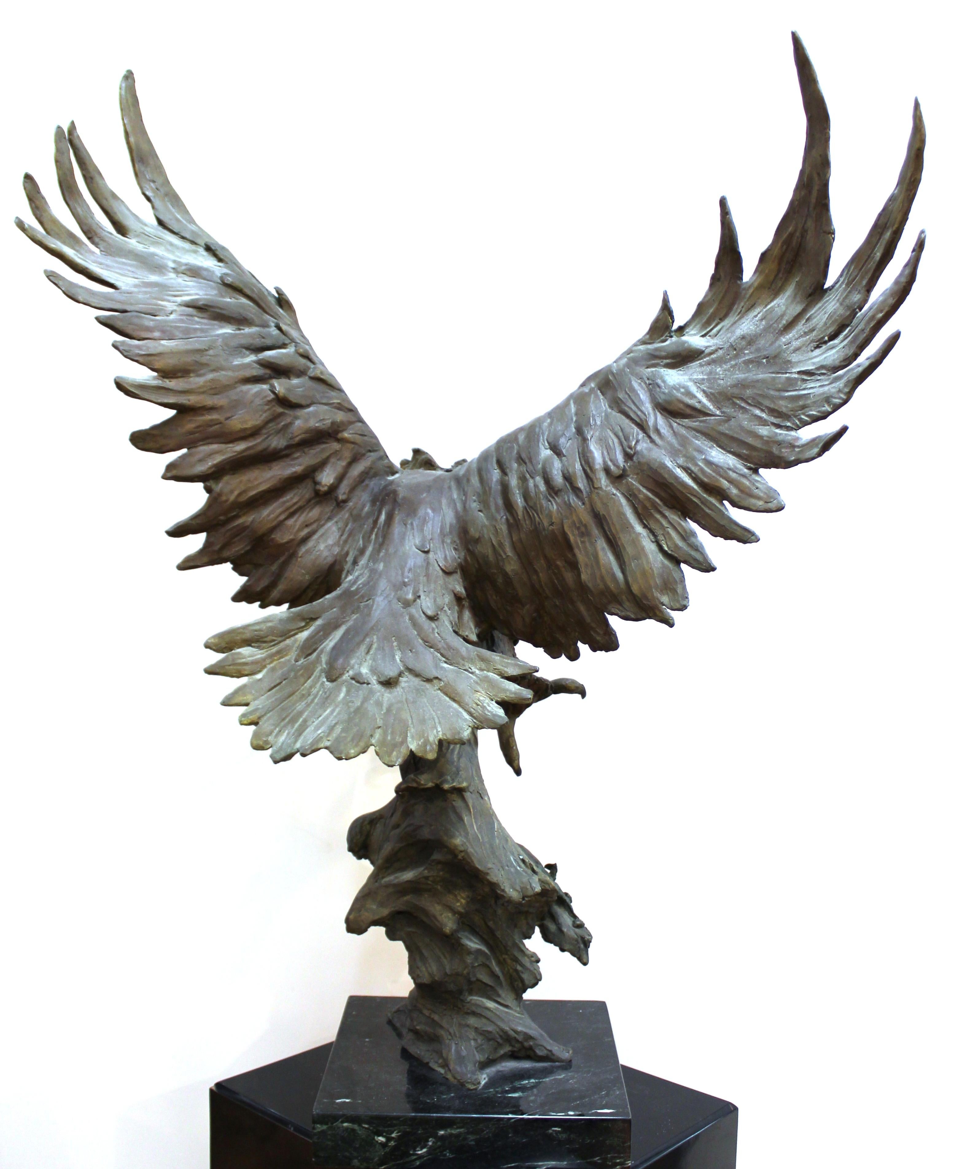 Marilyn Weinstein 'Out Of The Blue' Cast Bronze Eagle Sculpture 4
