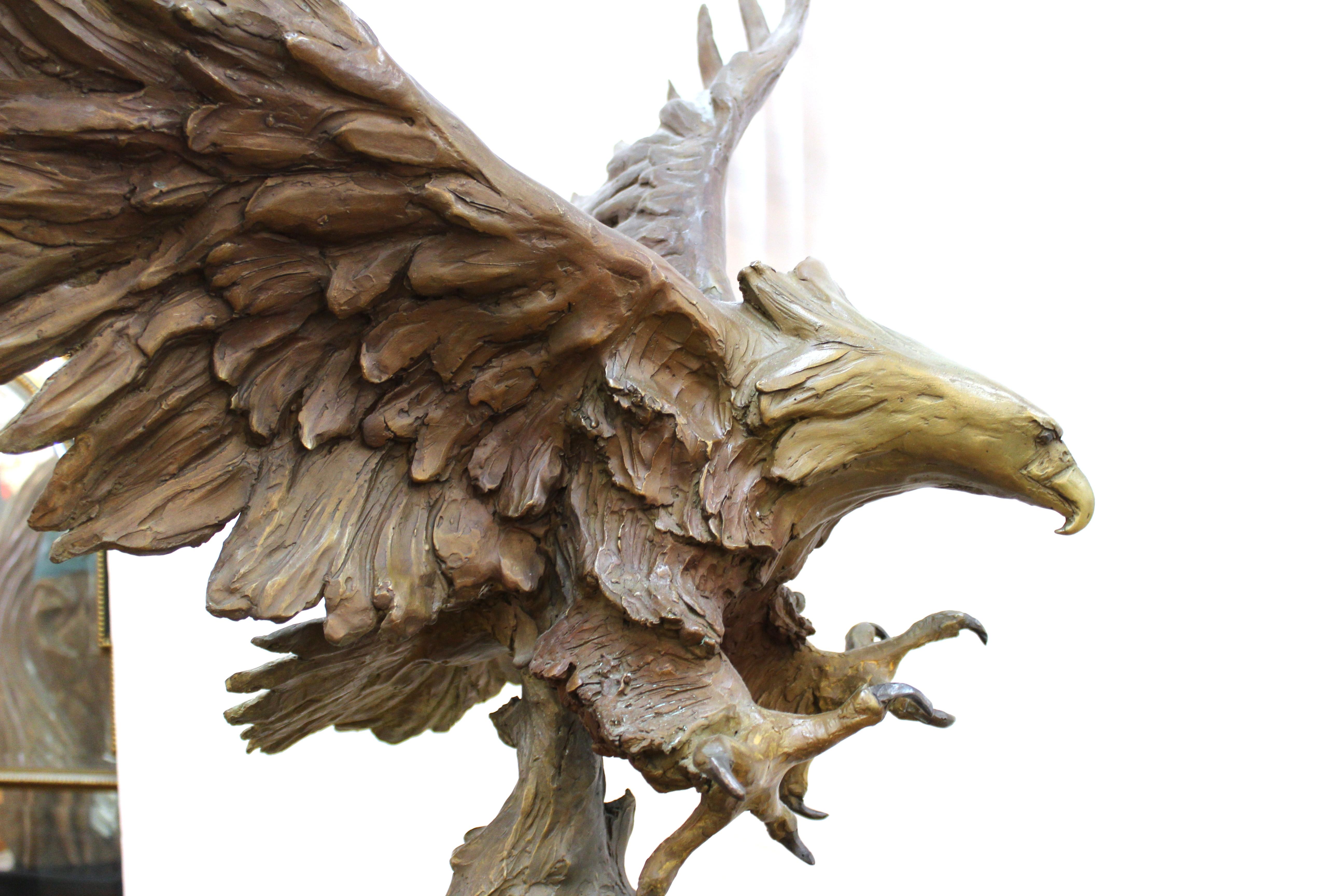 Marilyn Weinstein 'Out Of The Blue' Cast Bronze Eagle Sculpture 7