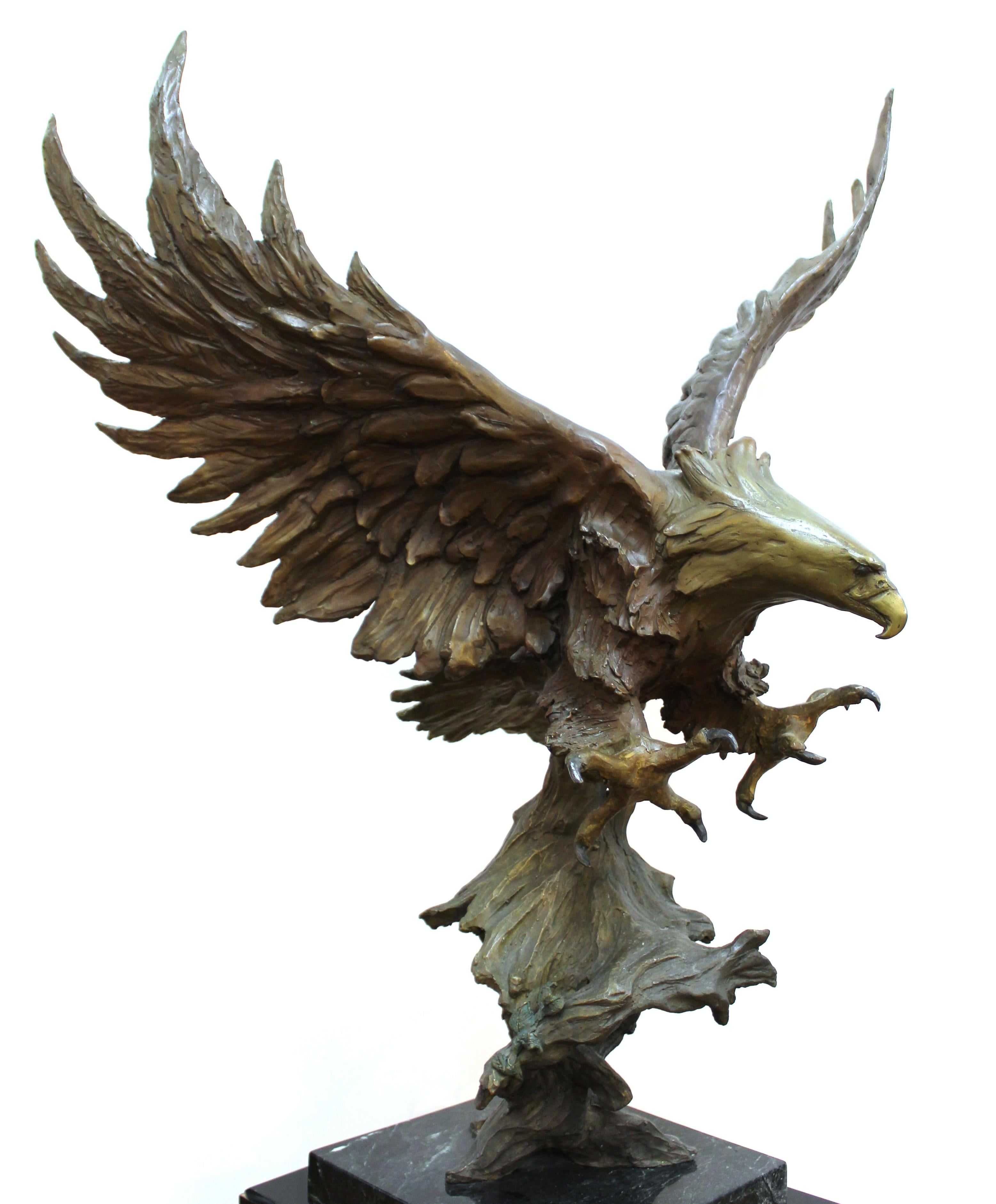 Marilyn Weinstein 'Out Of The Blue' Cast Bronze Eagle Sculpture 8