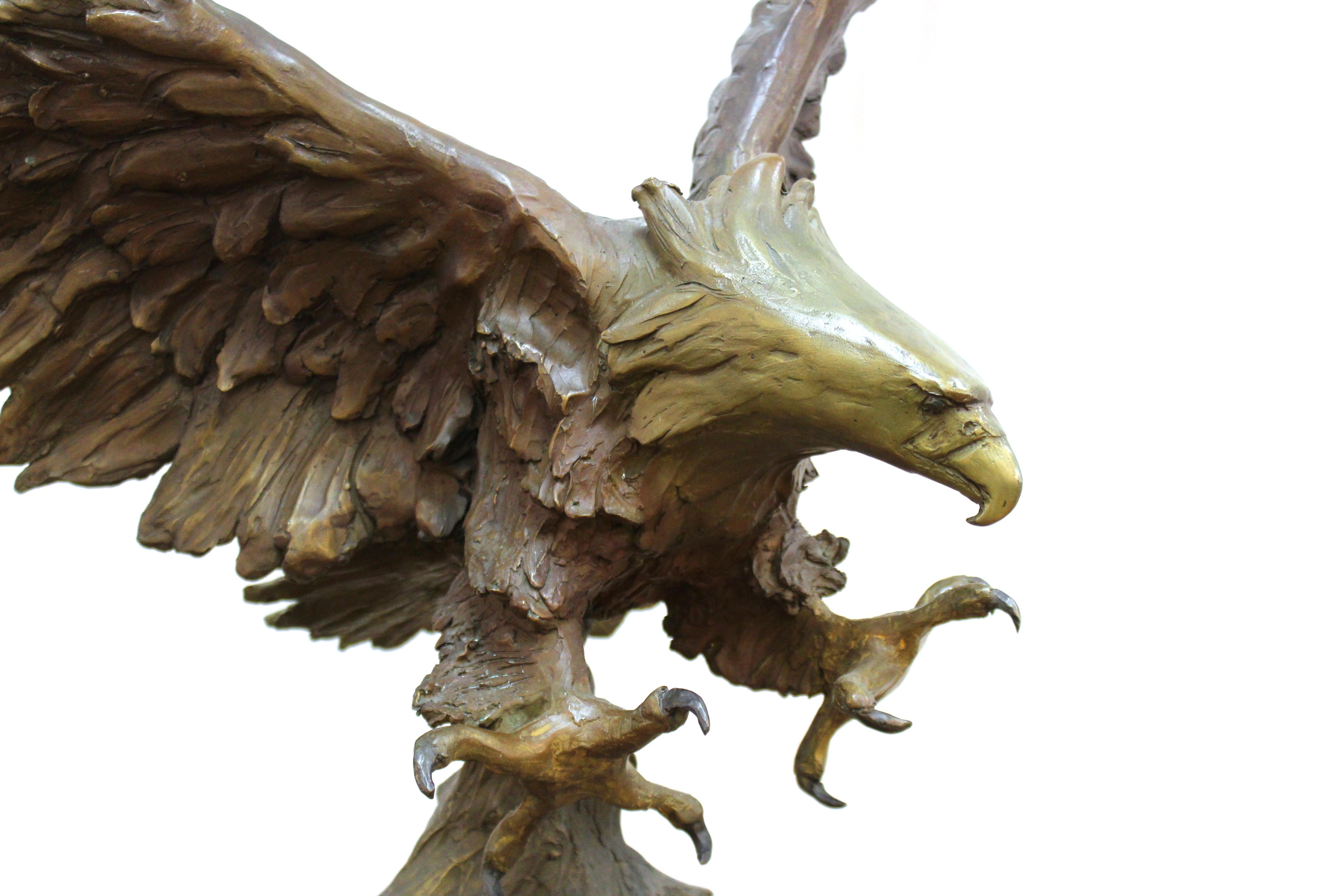 Marilyn Weinstein 'Out Of The Blue' Cast Bronze Eagle Sculpture 9