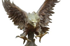 Marilyn Weinstein 'Out Of The Blue' Cast Bronze Eagle Sculpture