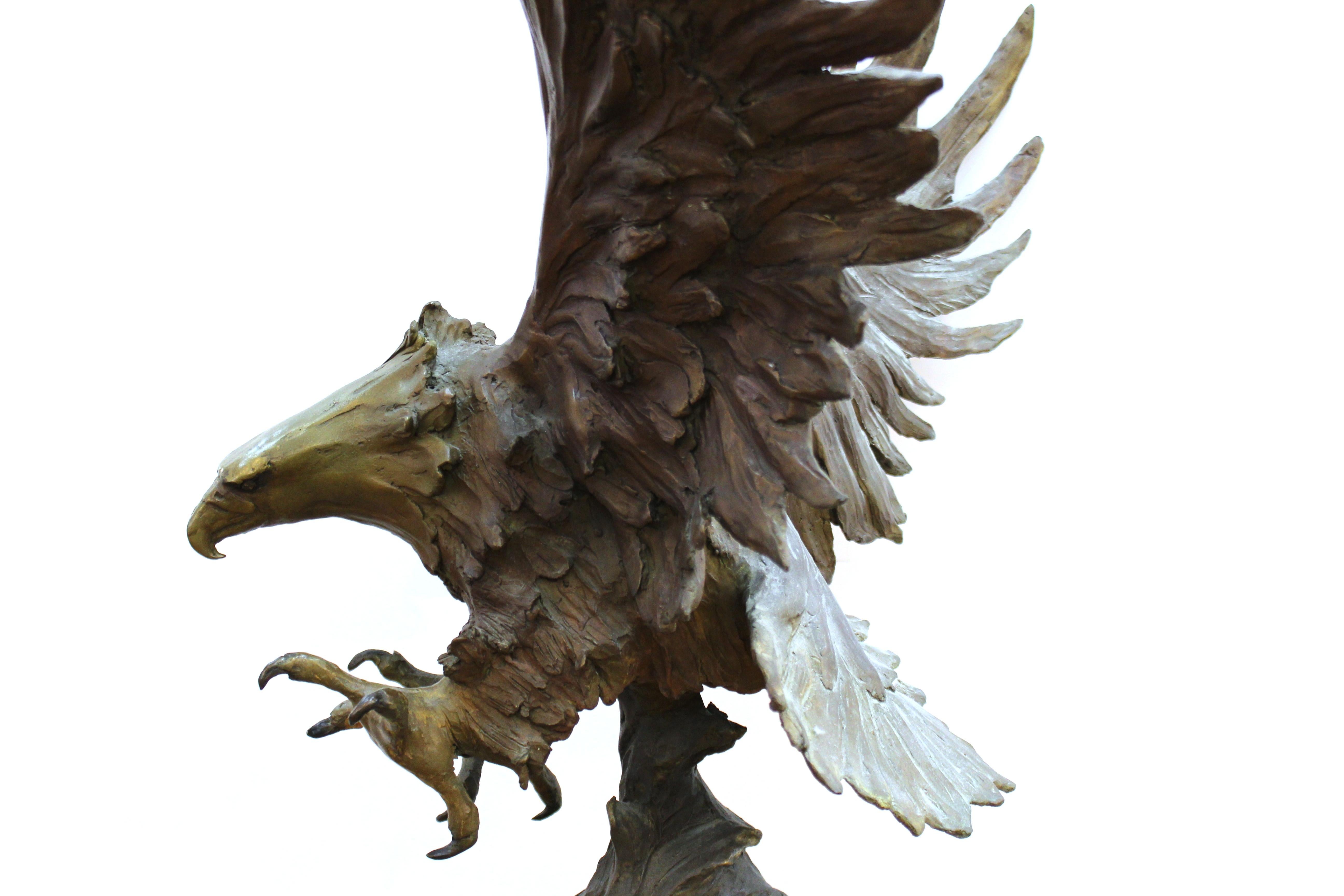 Marilyn Weinstein 'Out Of The Blue' Cast Bronze Eagle Sculpture 1