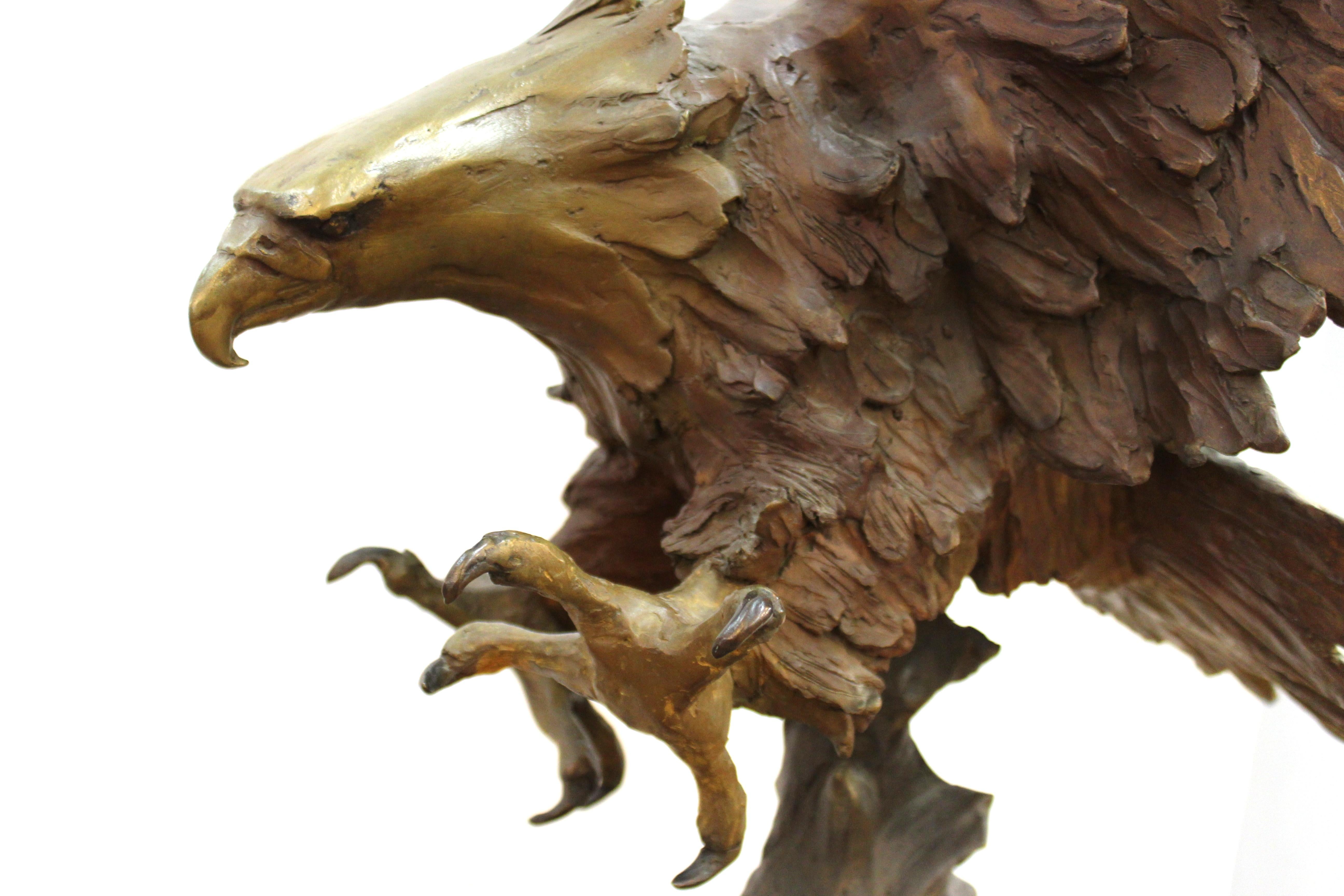 Marilyn Weinstein 'Out Of The Blue' Cast Bronze Eagle Sculpture 3