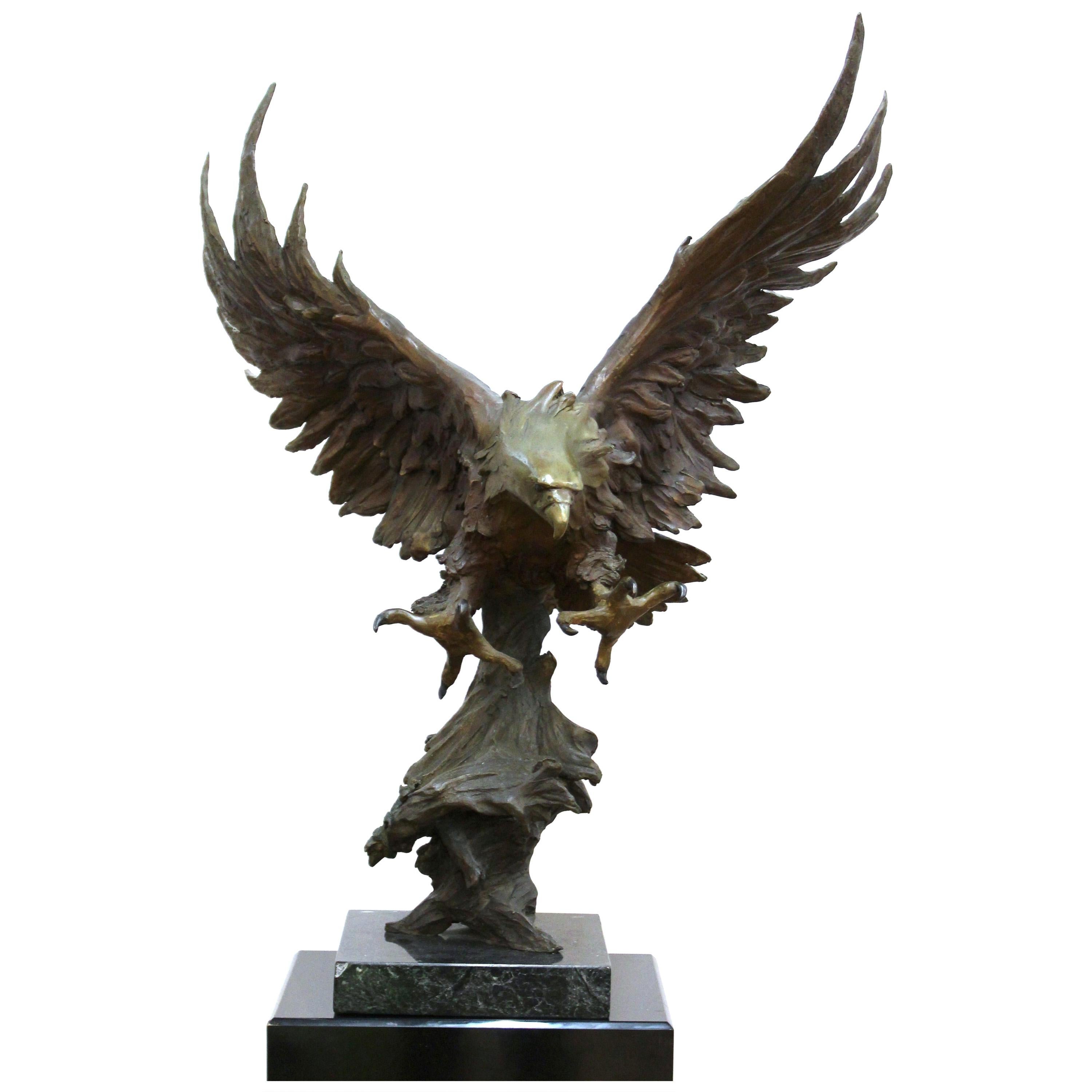 Marilyn Weinstein 'Out Of The Blue' Cast Bronze Eagle Sculpture