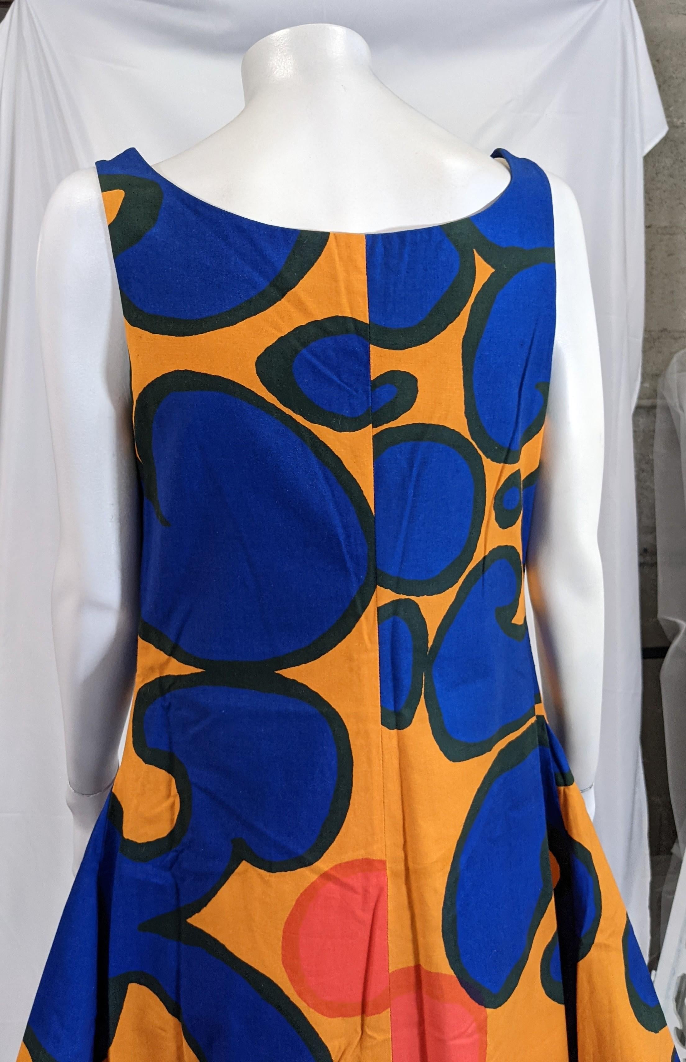 Marimekko Cotton Print Circular Cut Hem Dress 2