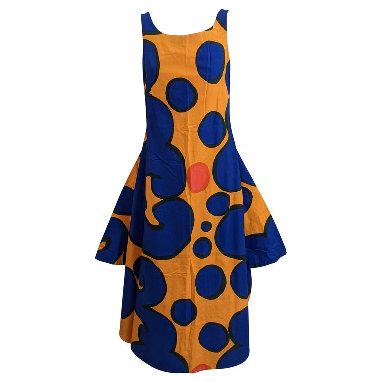 Marimekko Baumwolldruck Kleid mit Rundschliffsaum im Angebot bei 1stDibs