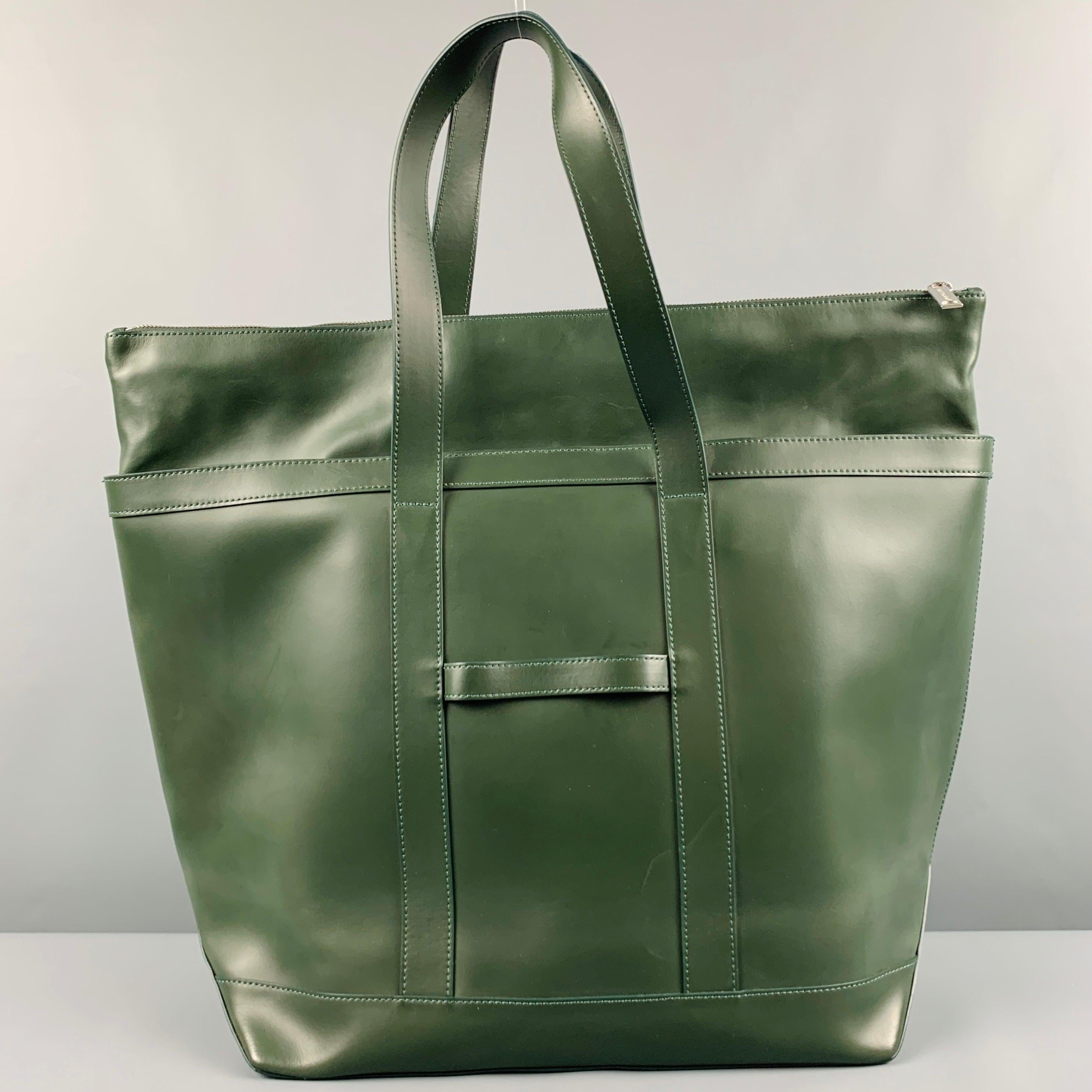 Women's MARIMEKKO Green Leather Tote Handbag