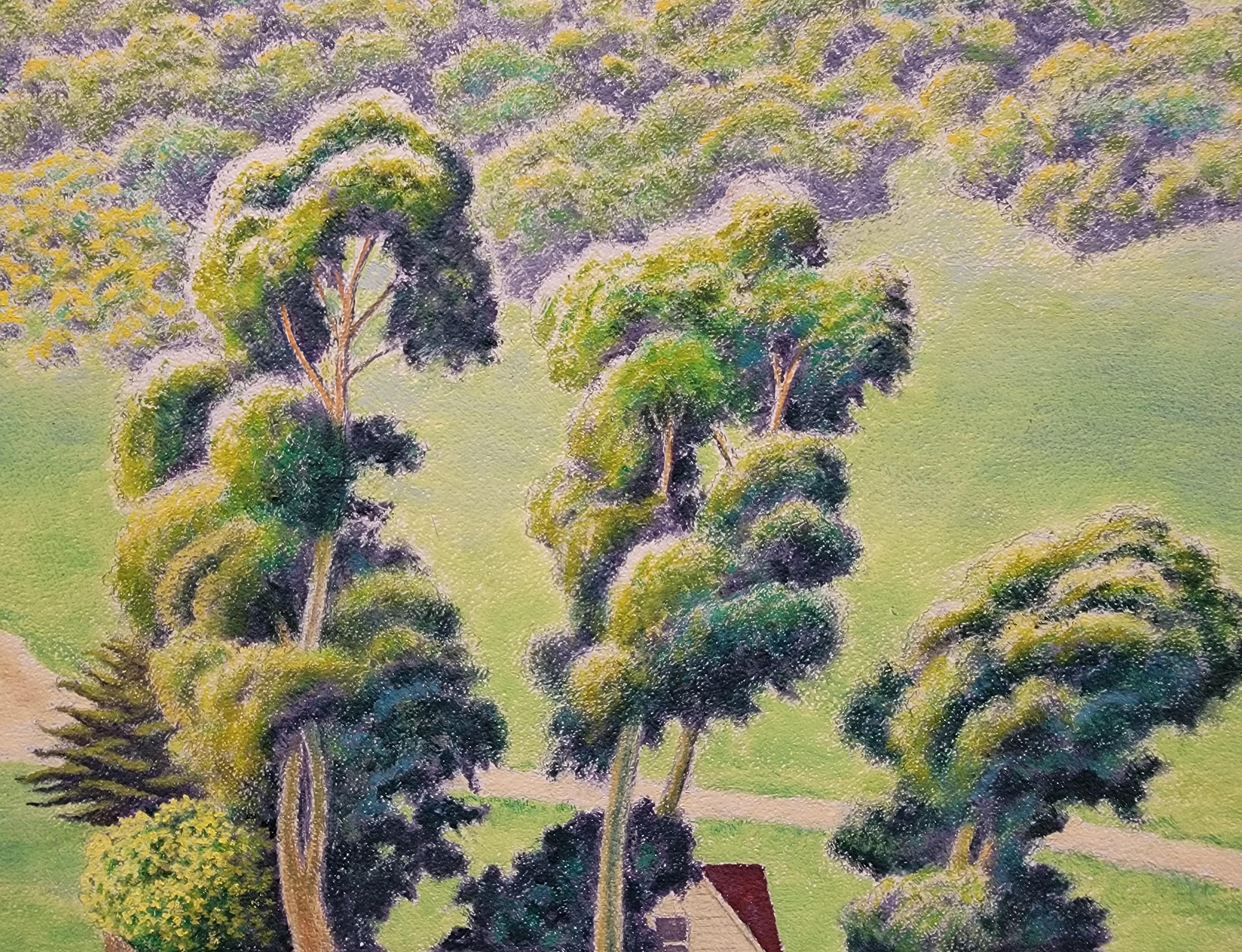 20th Century Marin California Oil Painting by William Norris Dakin For Sale