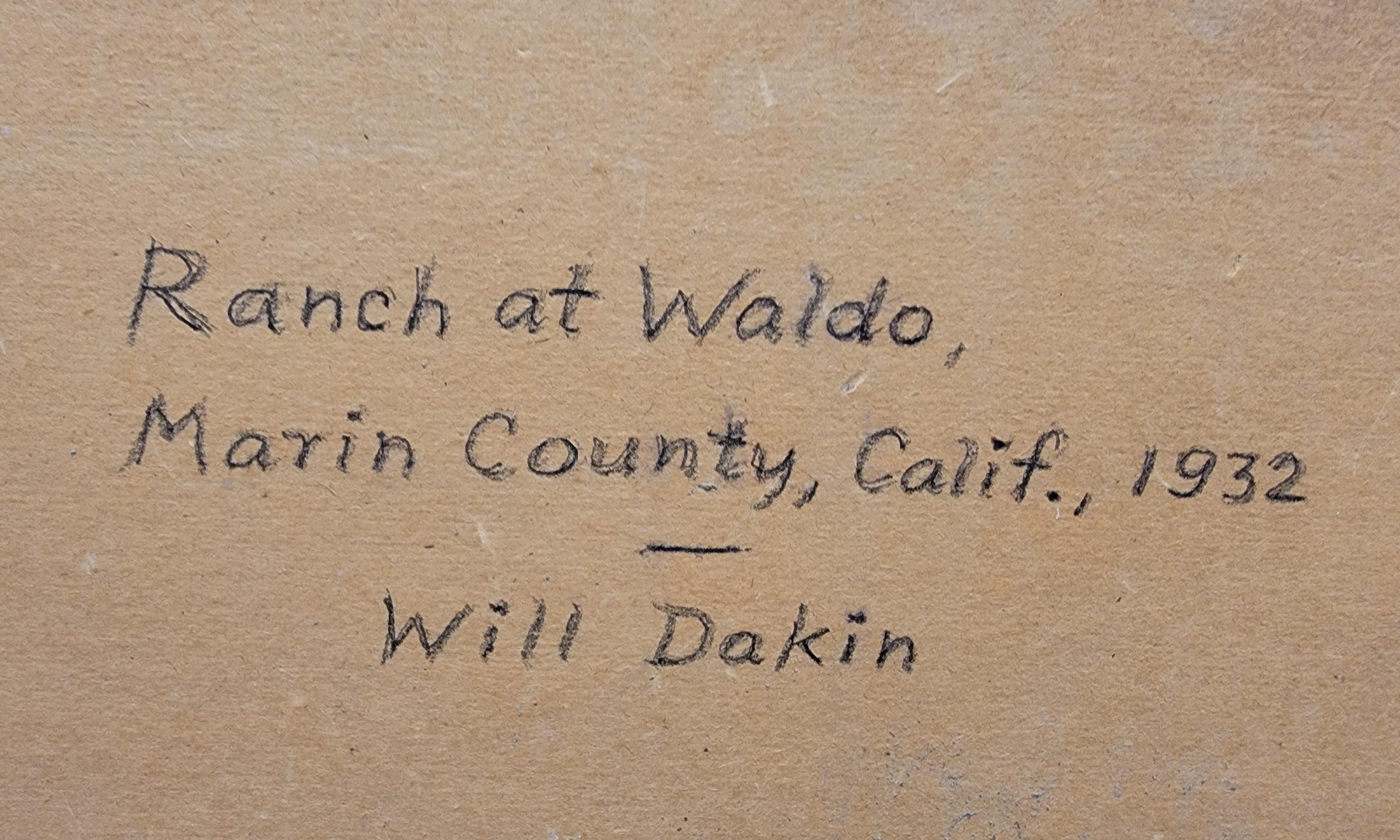 Marin California Oil Painting by William Norris Dakin For Sale 1