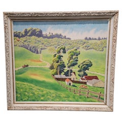 Marin California Pittura a olio di William Norris Dakin
