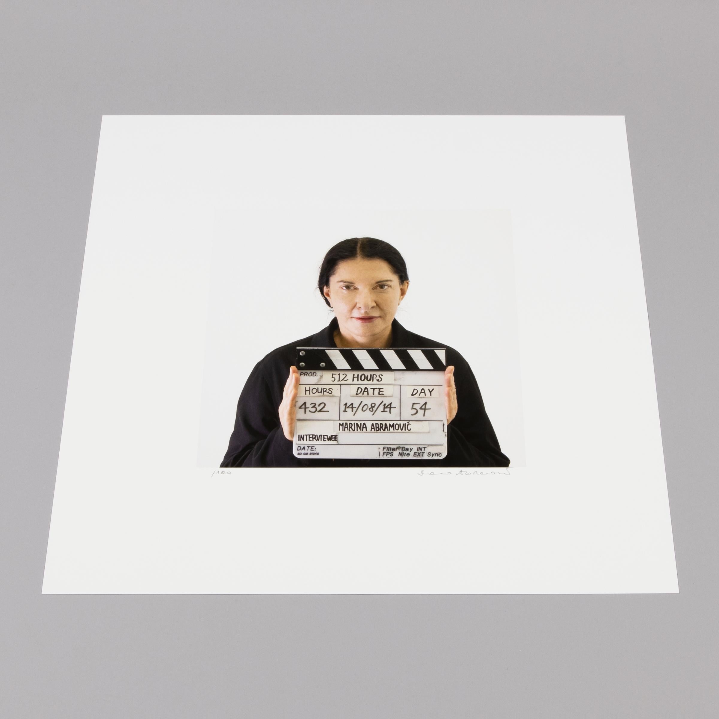 Marina Abramovic, 512 Hours - A.I.C. firmato, ritratto, performance art. 2