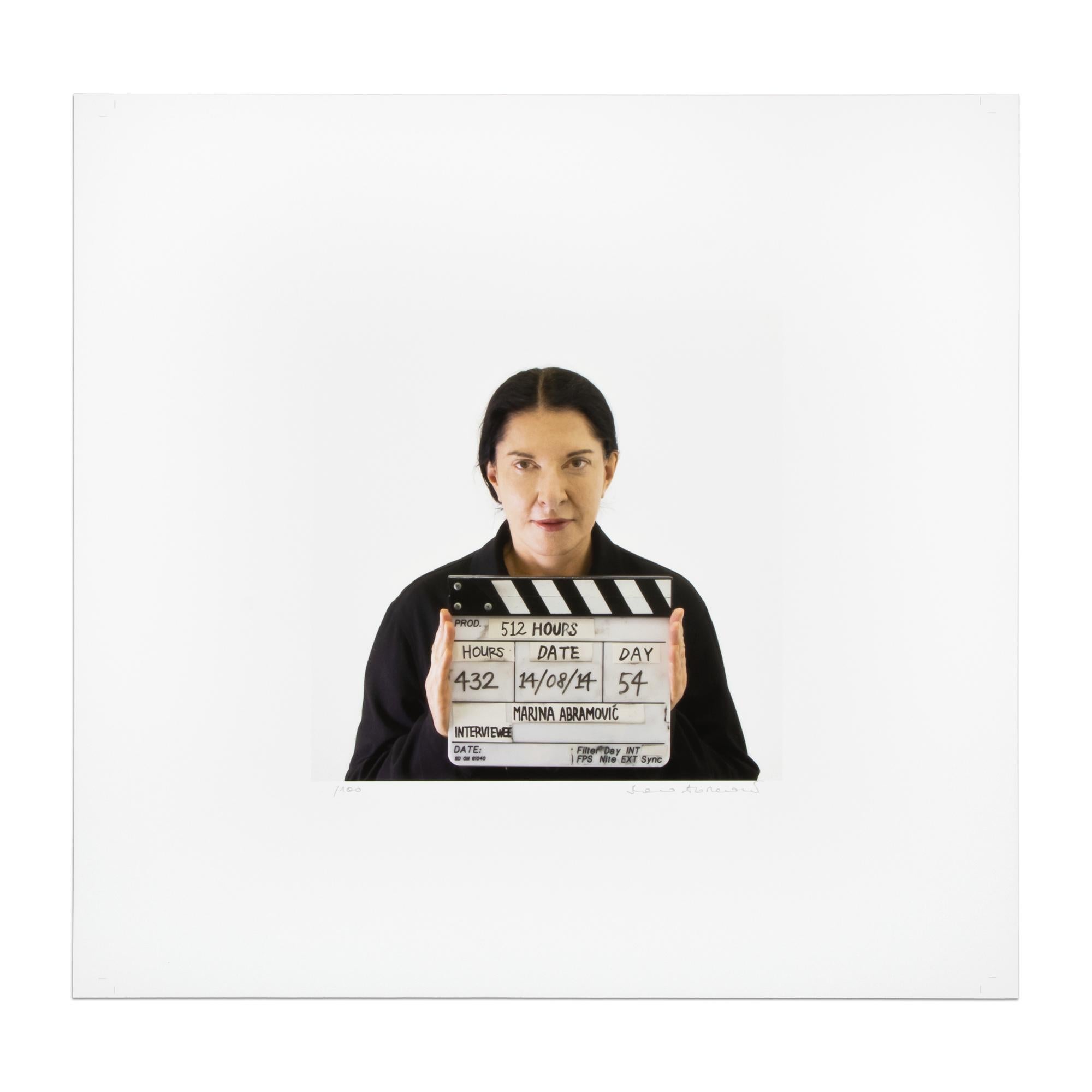 Marina Abramovic, 512 Hours - A.I.C. firmato, ritratto, performance art.