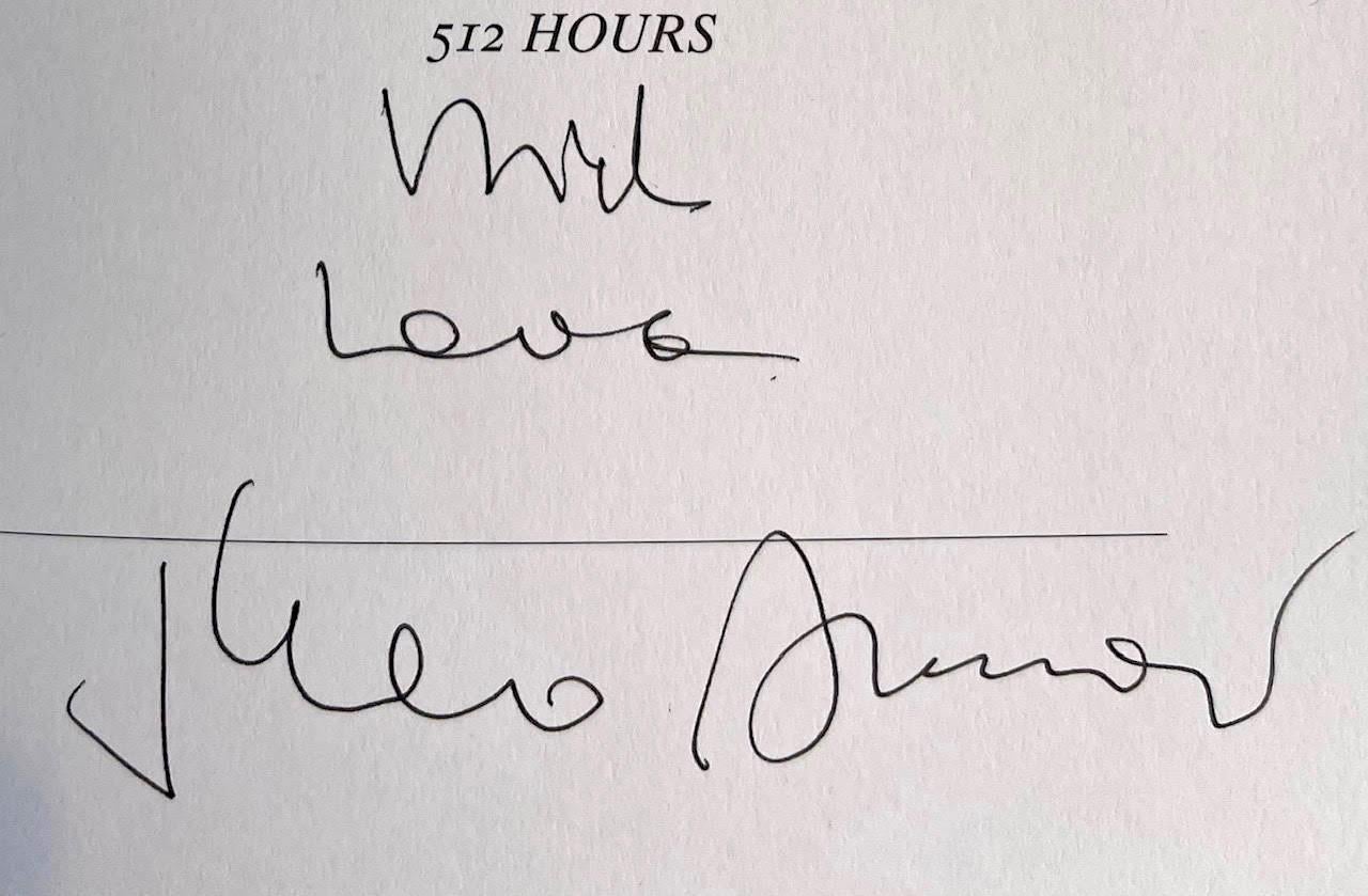 512 Hours (Monograph hand signed and inscribed by Marina Abramovic) 1