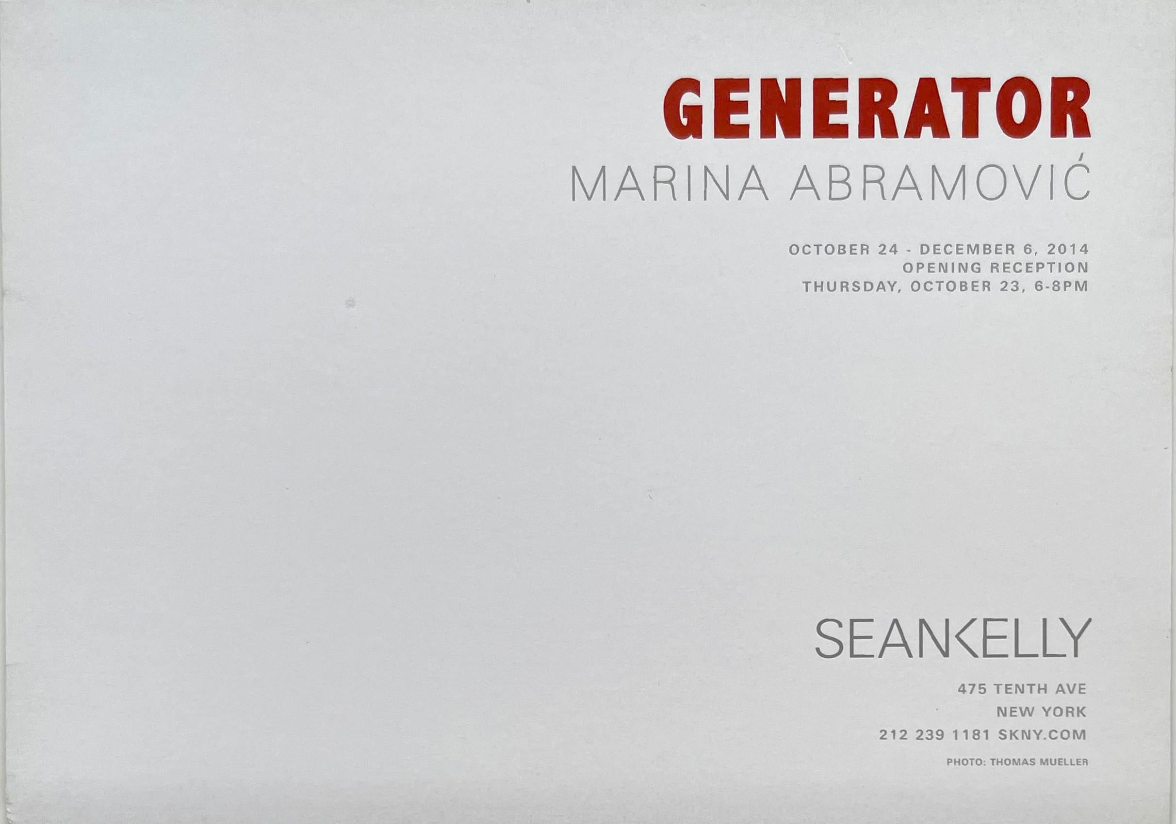 Exhibition invitation card (Hand Signed and inscribed by Marina Abramovic) For Sale 4