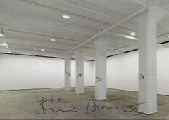Biglietto d'invito alla mostra (firmato e iscritto a mano da Marina Abramovic)