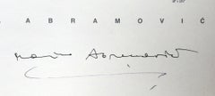 Marina Abramovic Historic Sun and the Moon print Hand signed by Marina Abramovic
