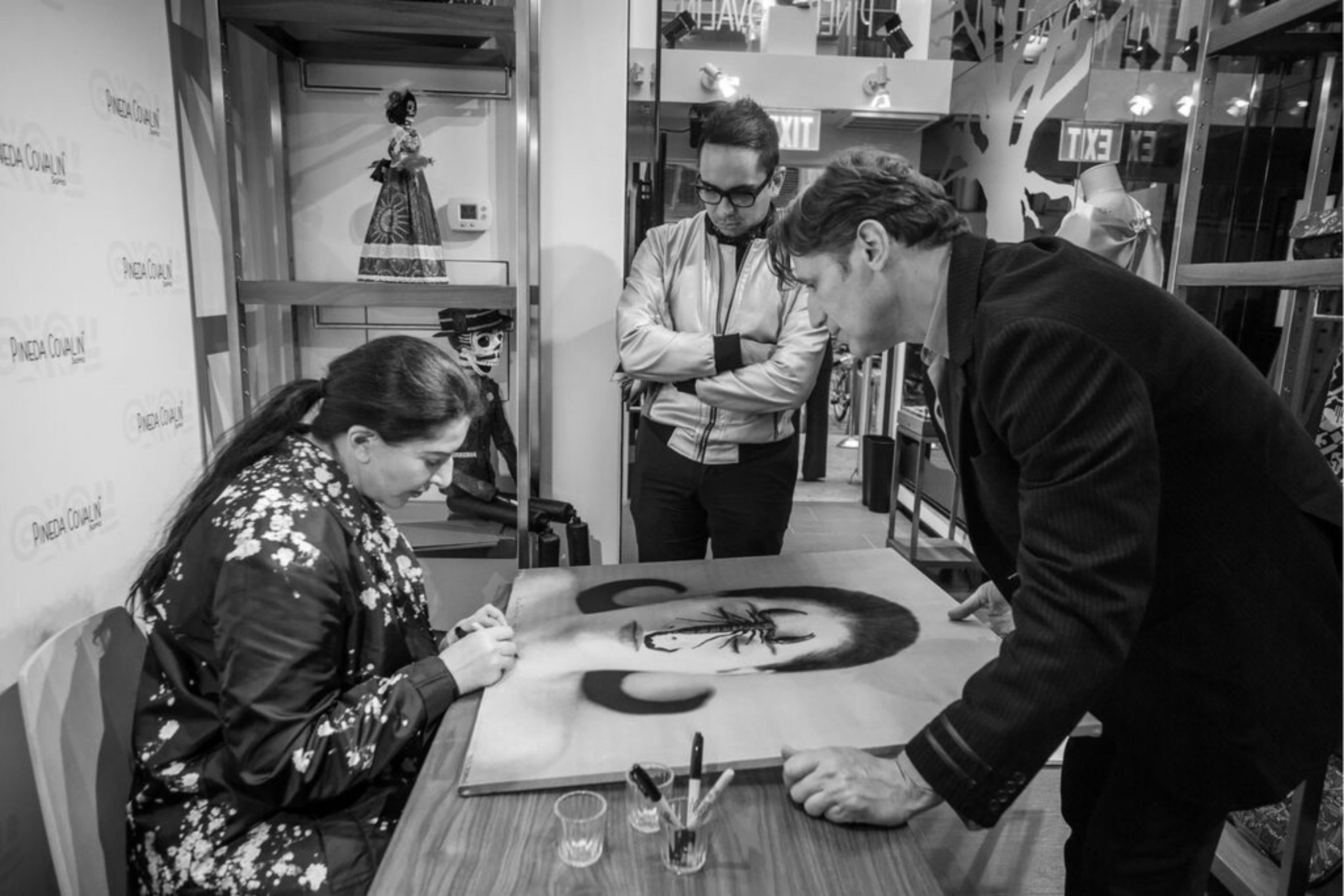 Scarf: Homage to Frida Kahlo Portrait with Scorpion, SIGNED by Marina Abramović For Sale 2