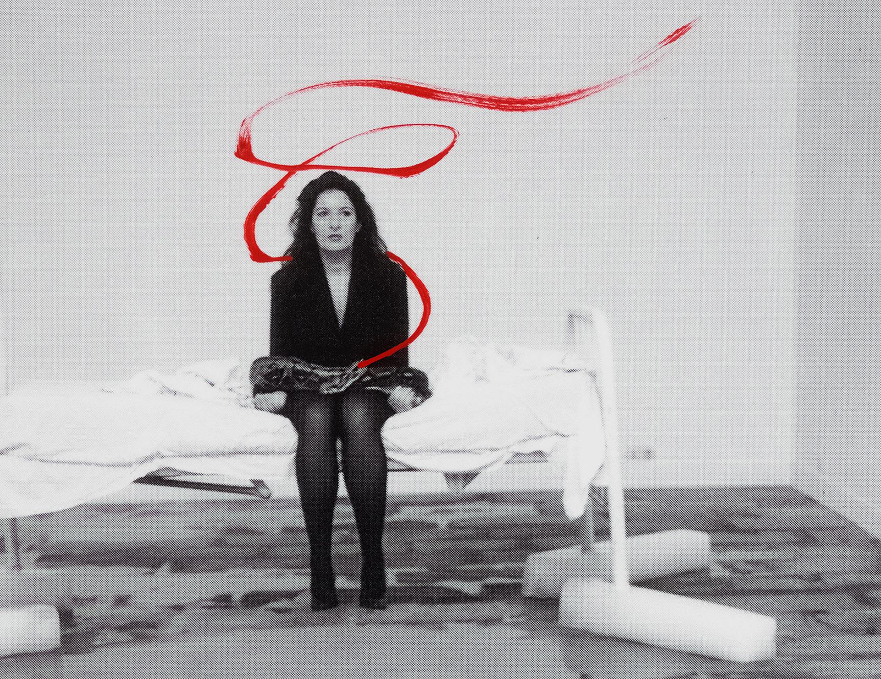 Spirit exit. Feminism and modern art. Red, blood and menstruation by Abramovic.  - Print by Marina Abramovic