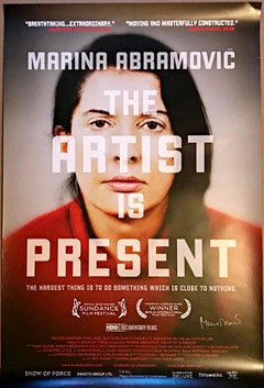 The Artist is Present, Large poster (40" High) - Hand Signed by Marina Abramovic