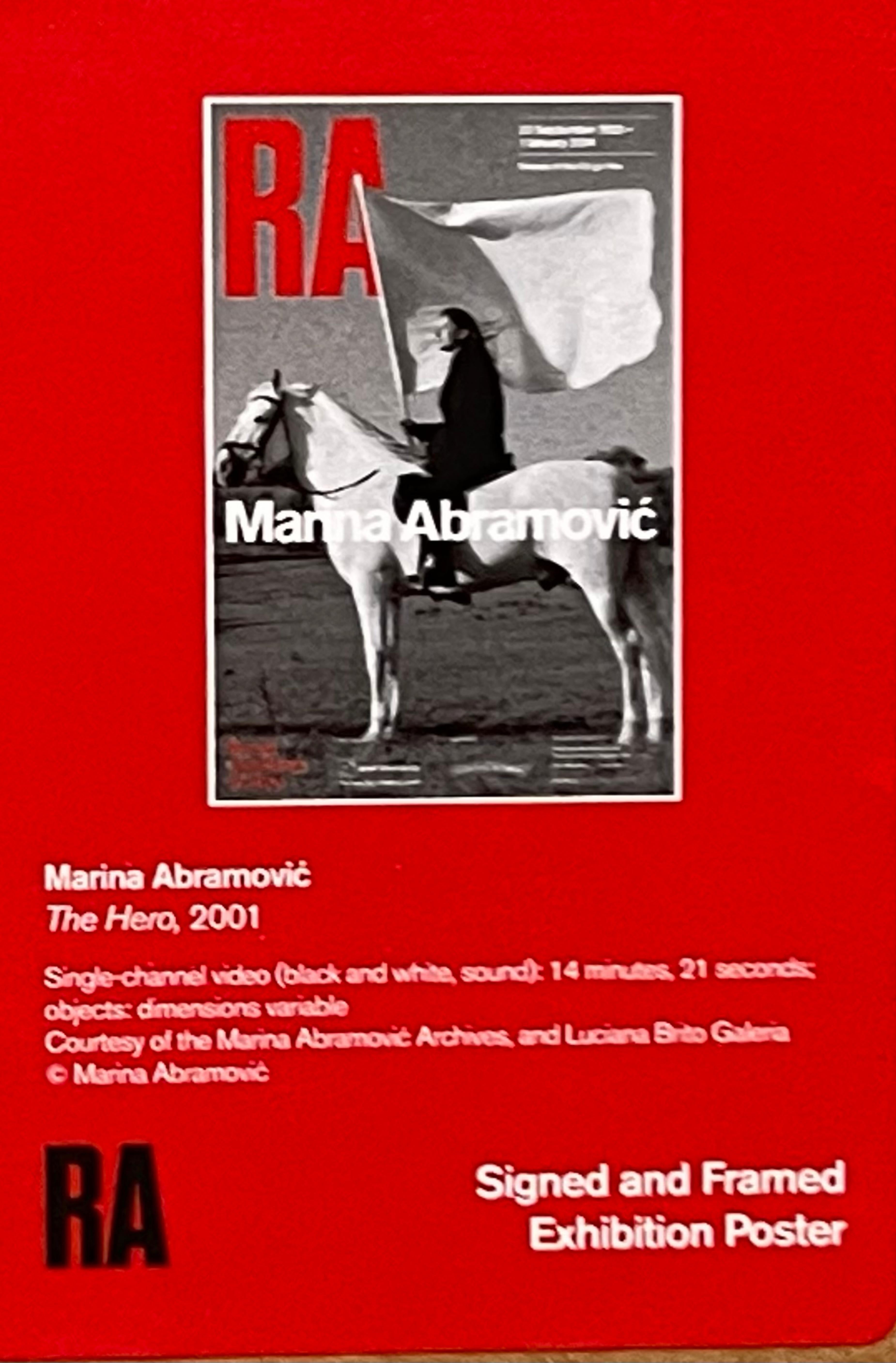 The Hero, 2001 (Hand Signed by Marina Abramovic with Royal Academy label) Framed For Sale 3