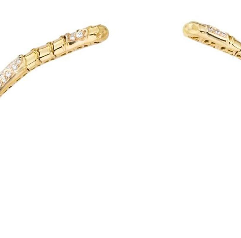 Contemporary Marina B. 18 Karat Yellow Gold Diamond Choker Necklace For Sale
