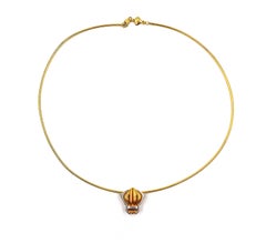 Marina B 18K Gold Beetle Pendant Choker Necklace