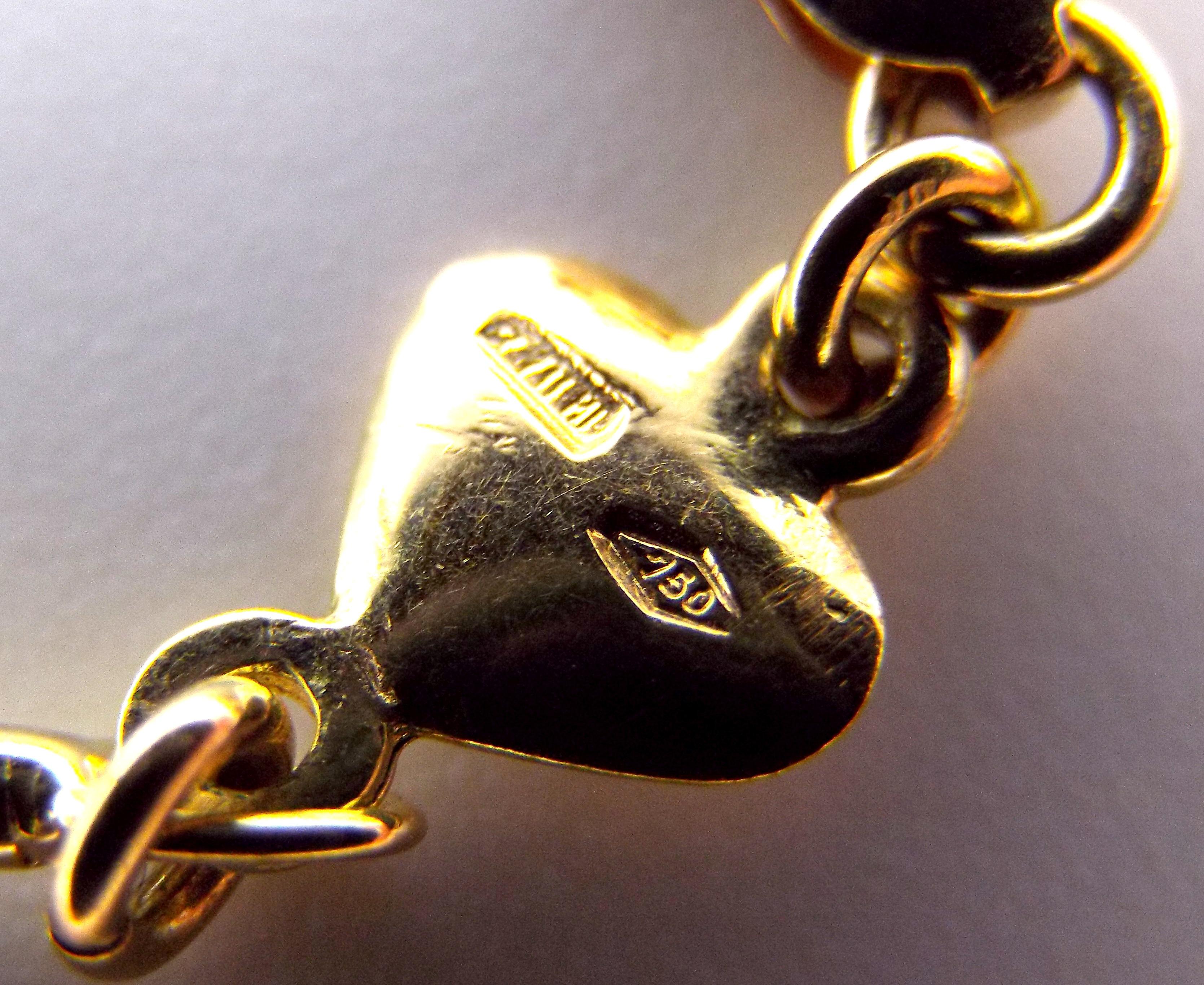 Marina B - Collier ras du cou en or 18 carats avec pendentif coccinelle en vente 1