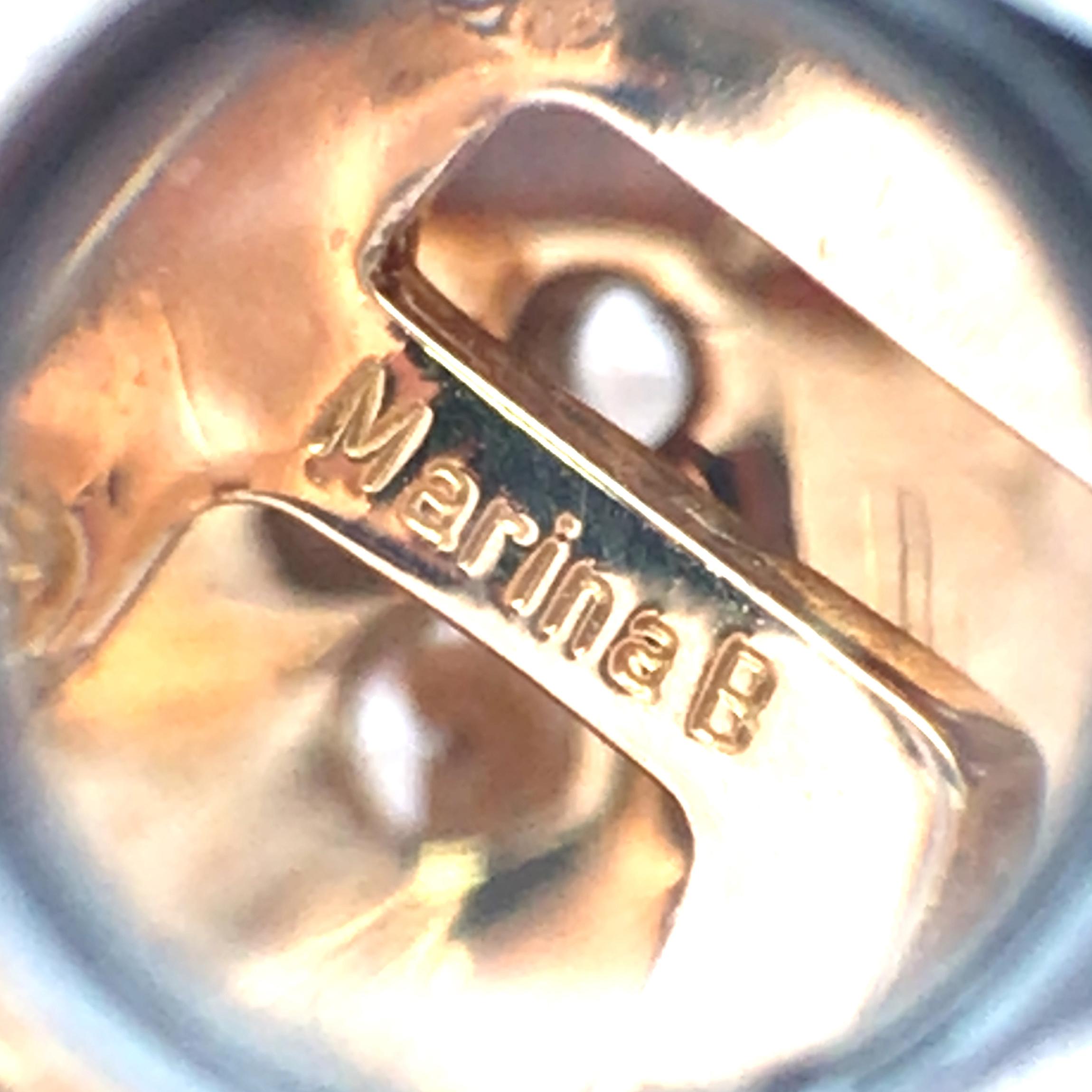 Marina B, 18K Gold Diamond Earrings For Sale 1