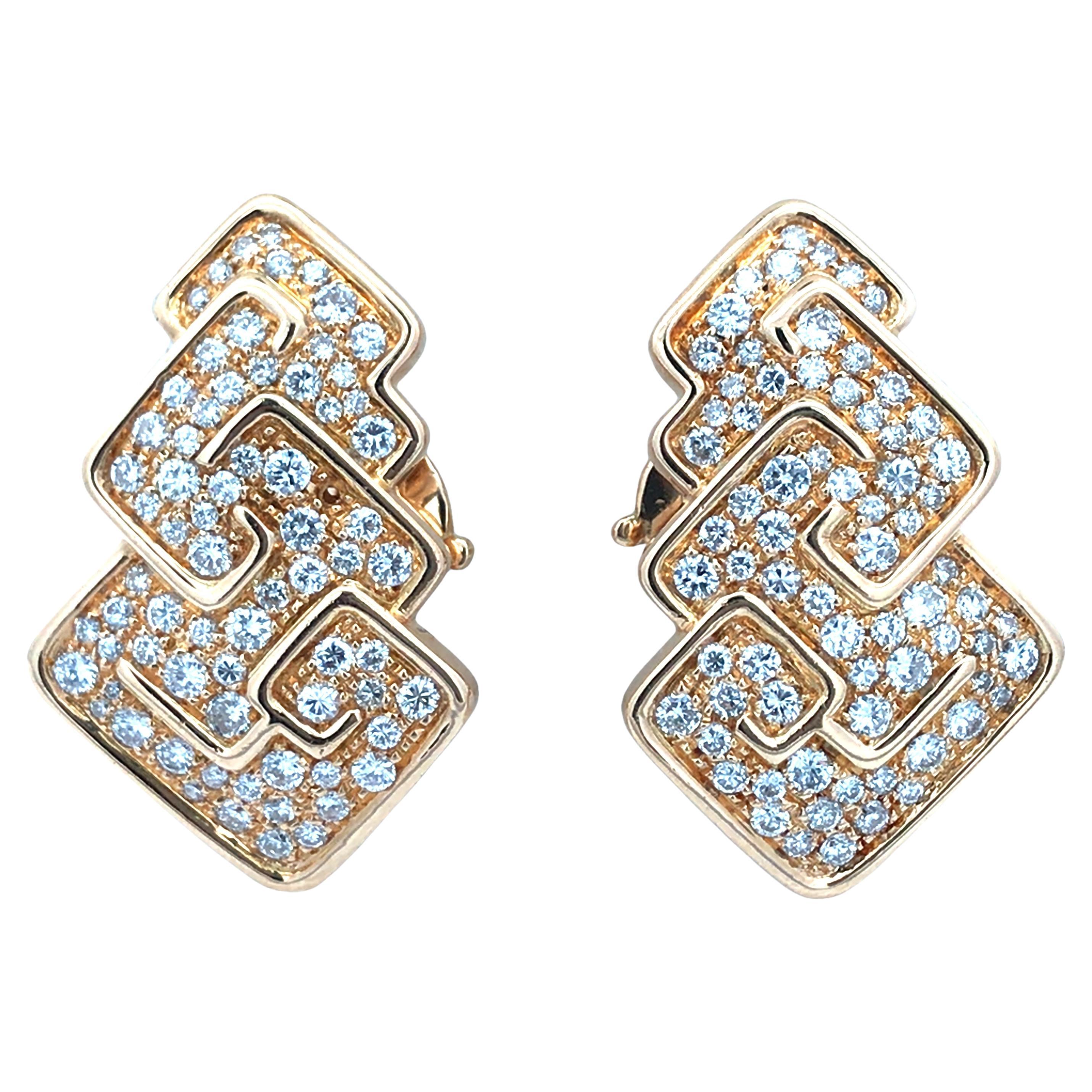 Marina B, 18K Gold Diamond Earrings