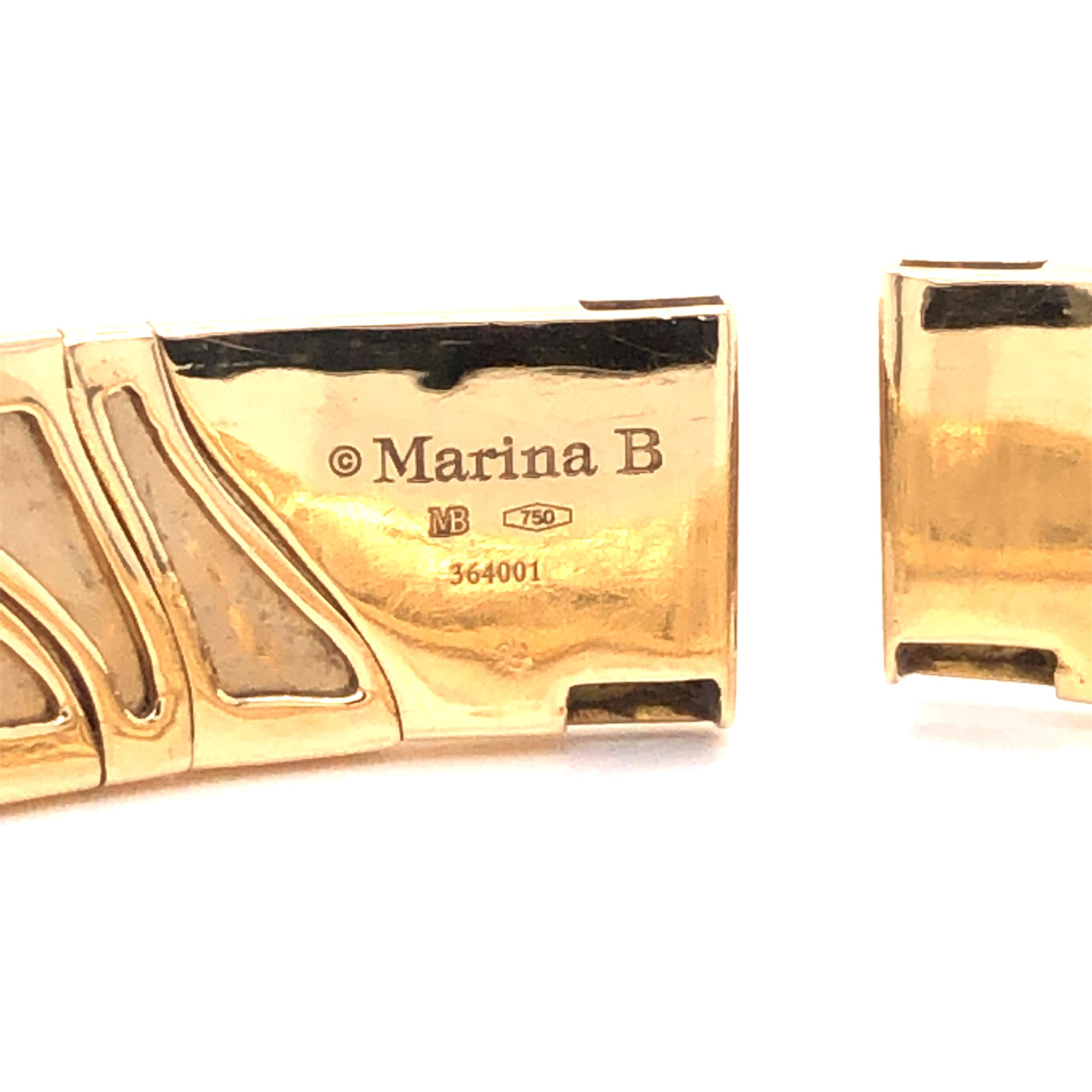 Retro Marina B 18k Gold & Diamond 'KAR' Choker Necklace