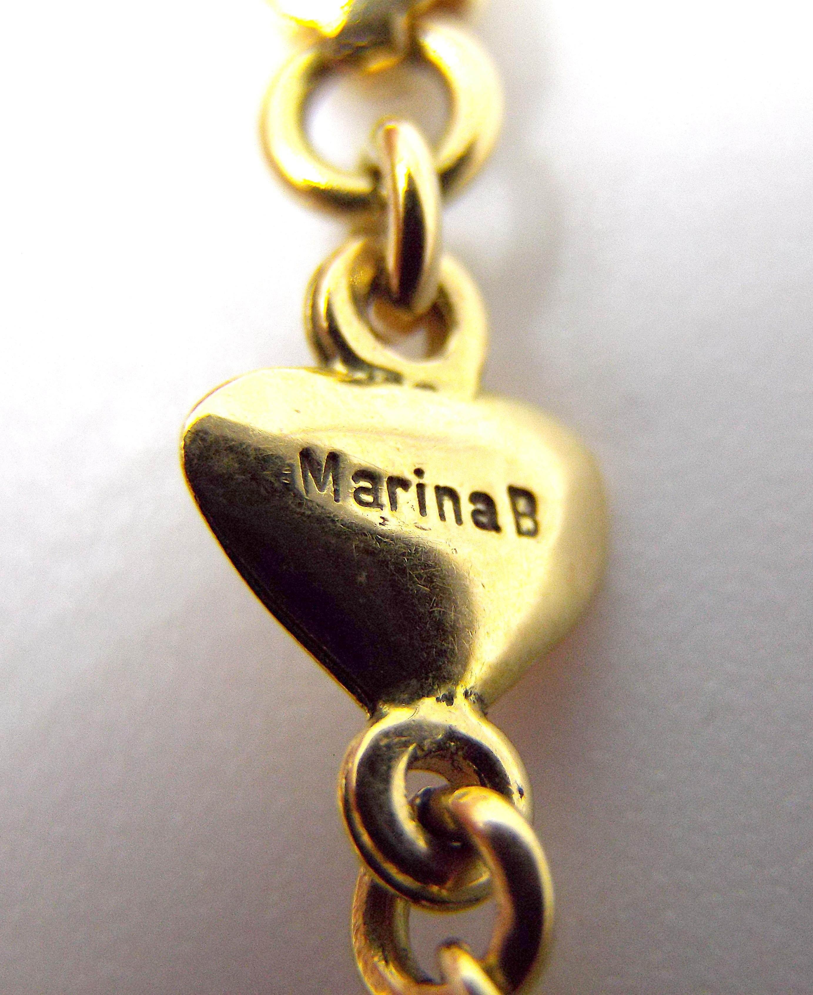 Marina B 18K Gold Frog Pendant Choker Necklace For Sale 1