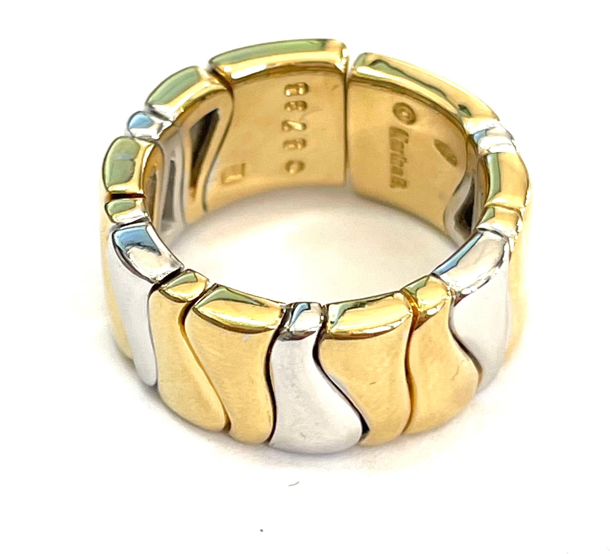 Marina B 18k Yellow and White Ring In New Condition In Milano, Lombardia