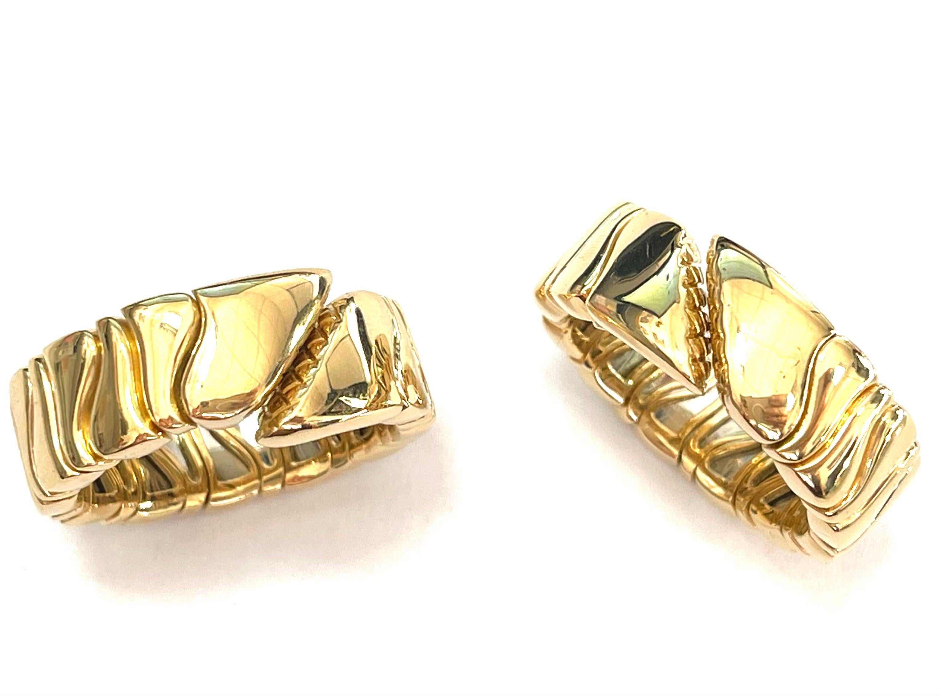 Marina B 18k Yellow Earrings In New Condition For Sale In Milano, Lombardia