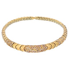 Marina B., 18 Karat Gelbgold-Halskette mit 4,50 Karat Diamanten