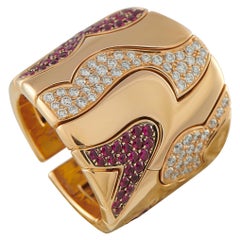 Marina B. 18K Yellow Gold Diamond and Ruby Ring MB17-112125