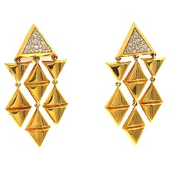 Marina B 18K Yellow Gold Diamond Earrings