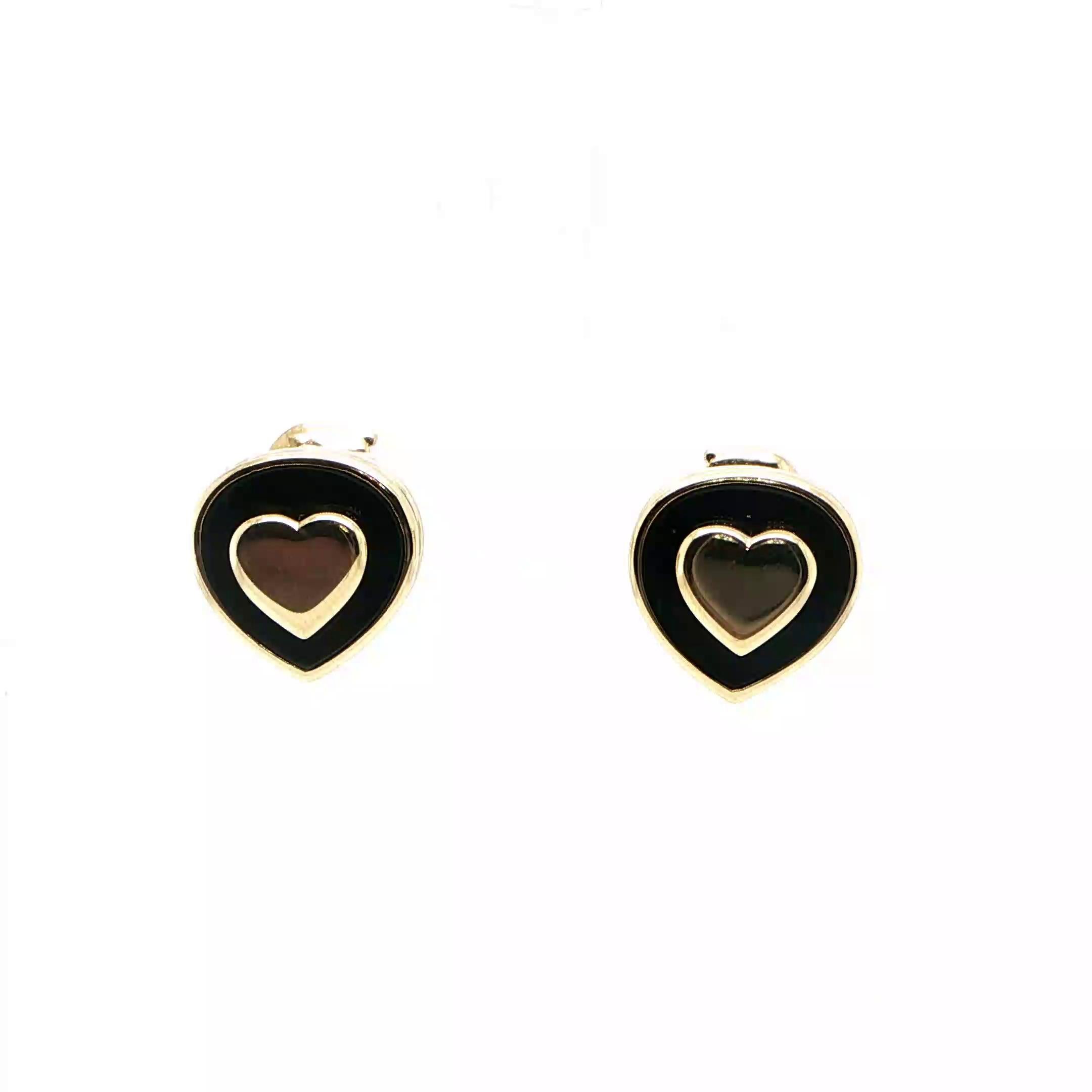 Marina B 18K Yellow Gold Heart Earrings