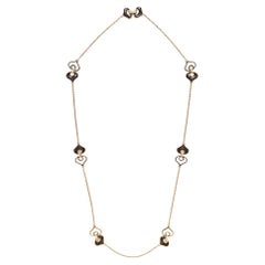 Retro Marina B 18K Yellow Gold, Mother-of-Pearl and Diamond Long Chain Necklace