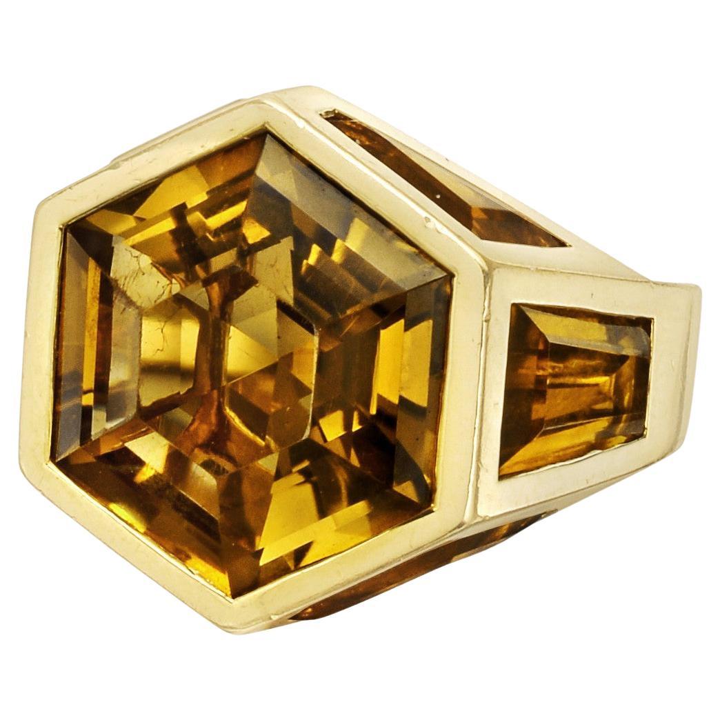 Marina B 18kt Yellow Gold Citrine Ring