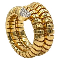 Marina B Bague Trisola en or jaune 18 carats et diamants