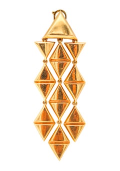 MARINA B. 1978 Milano Triangoli Boucles d'oreilles pendantes en or jaune 18 carats