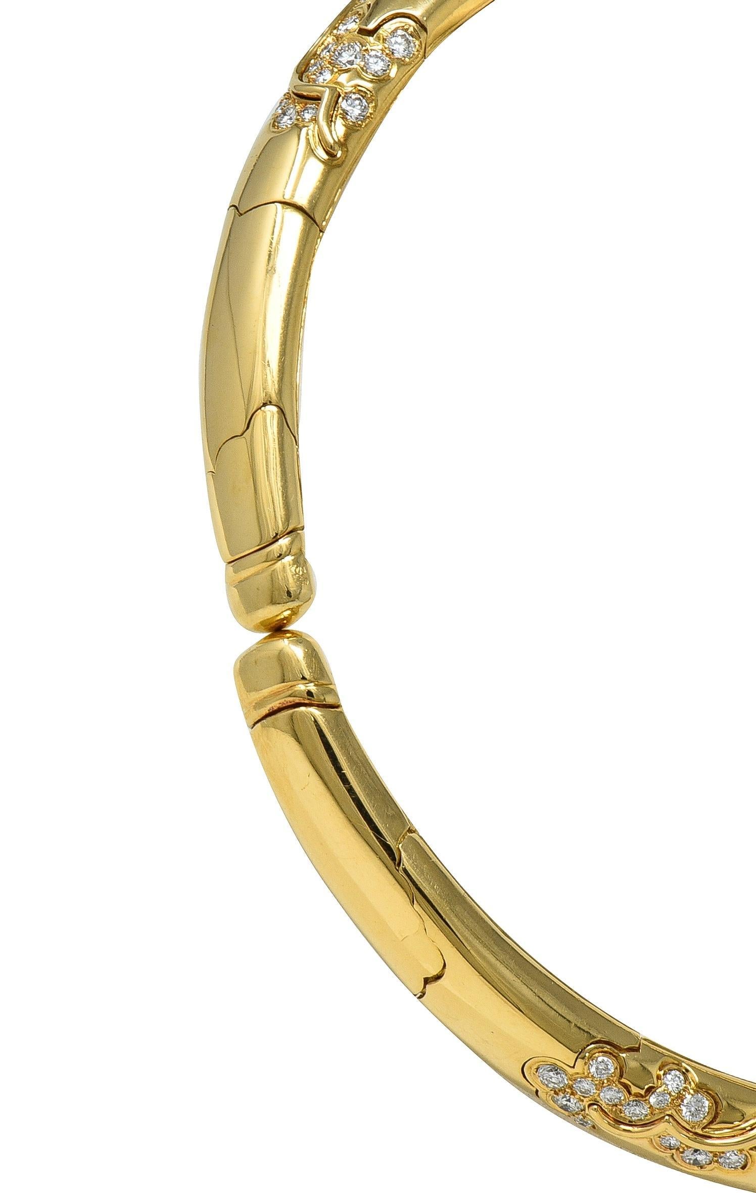 Marina B. 1986 Französisch 7,44 CTW Diamant 18K Gold Vintage Écume Halskette Neklace im Angebot 1