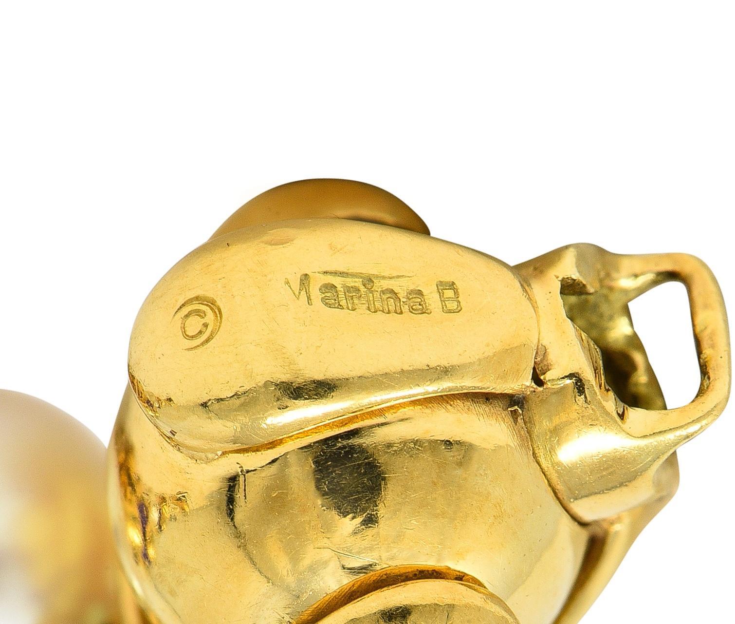 Marina B. Bracelet de perles d'améthyste et de citrine en or jaune 18 carats. en vente 3