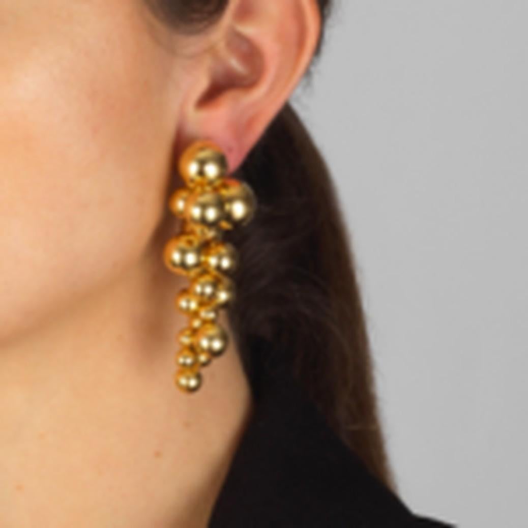 Women's Marina B 'Atomo' 18k Yellow Gold Drop Earrings