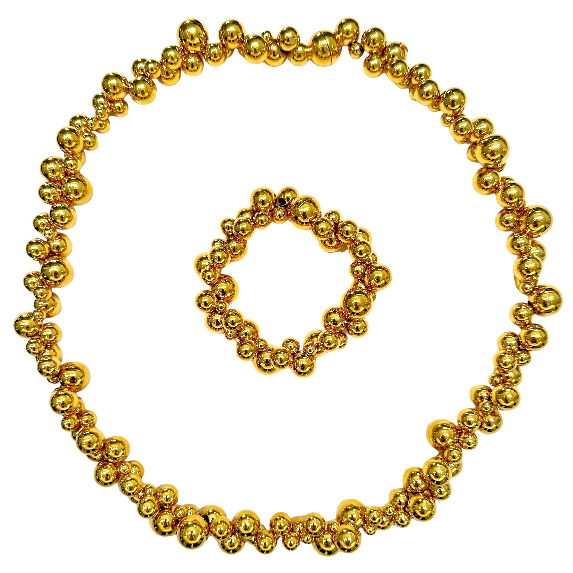 Modern Marina B Atomo Necklace Bracelet Combination For Sale