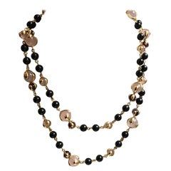 Marina B Black Jade, Rose Quartz and Amethyst Cardan Necklace