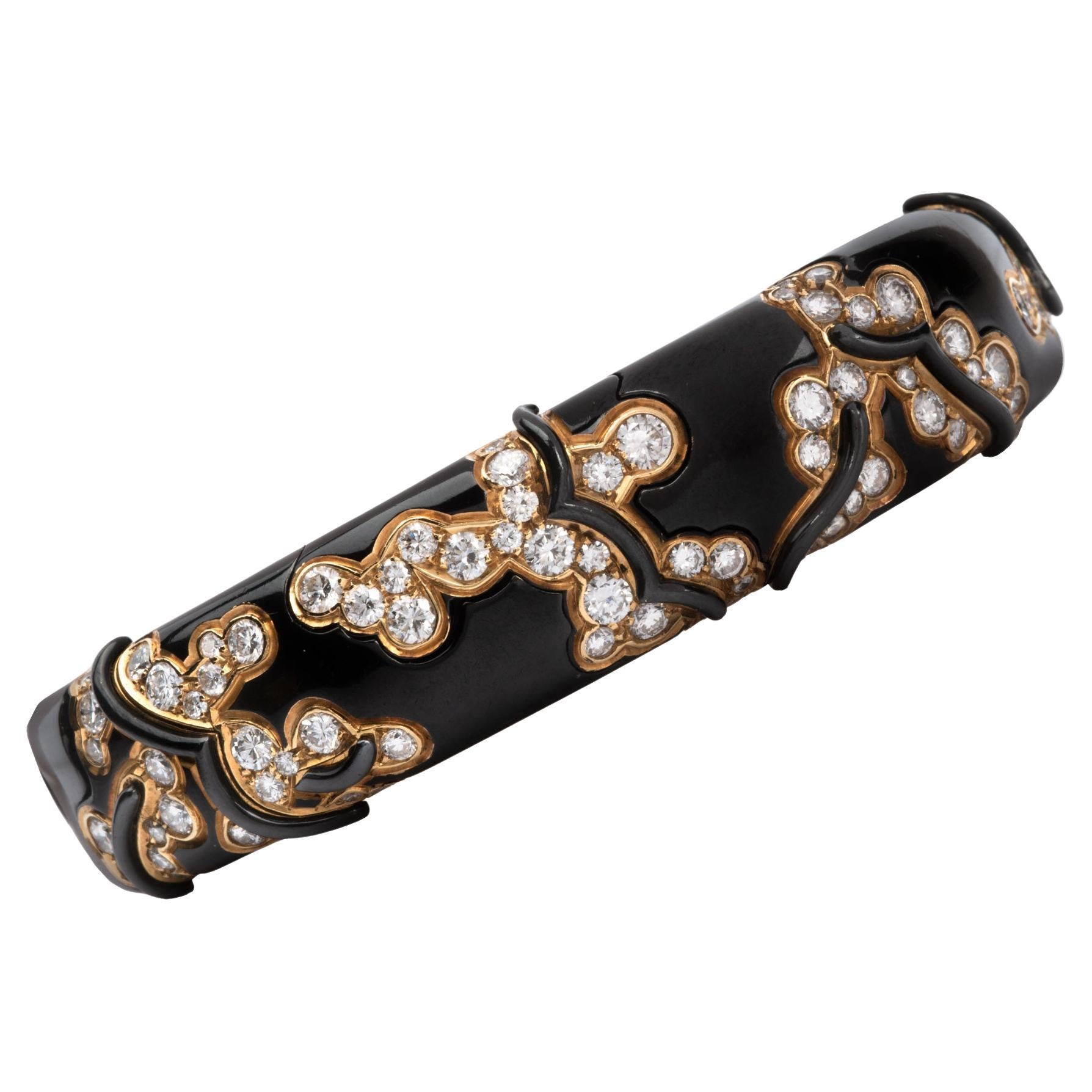 Marina B Pulsera "Mitsouko" de oro ennegrecido y diamantes en venta