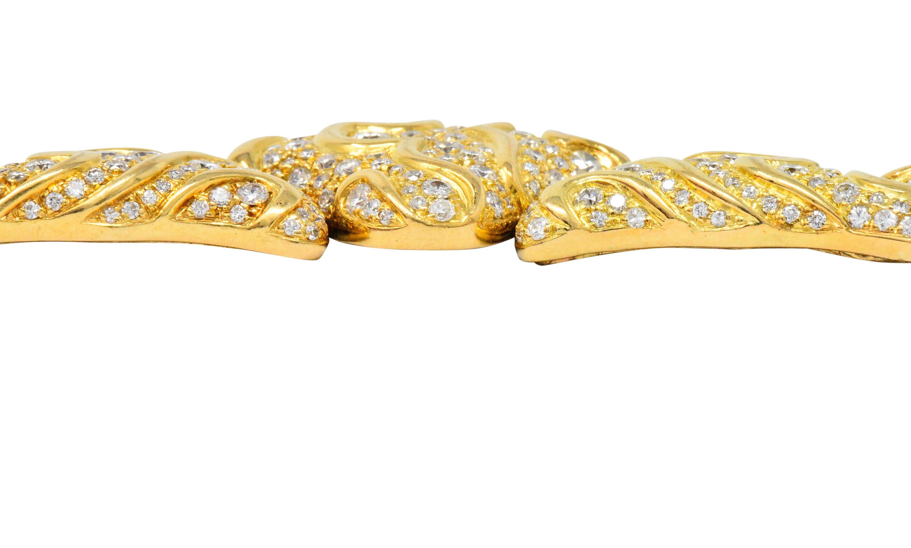 Marina B. 'Bulgari' 17.00 Carat Diamond 18 Karat Gold Necklace 1